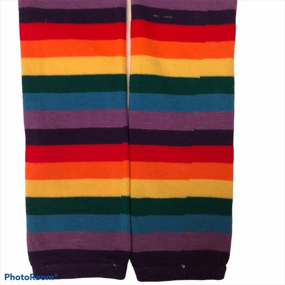 Unisex Fingerless Sweater Rainbow Gloves - Picture 4 of 4